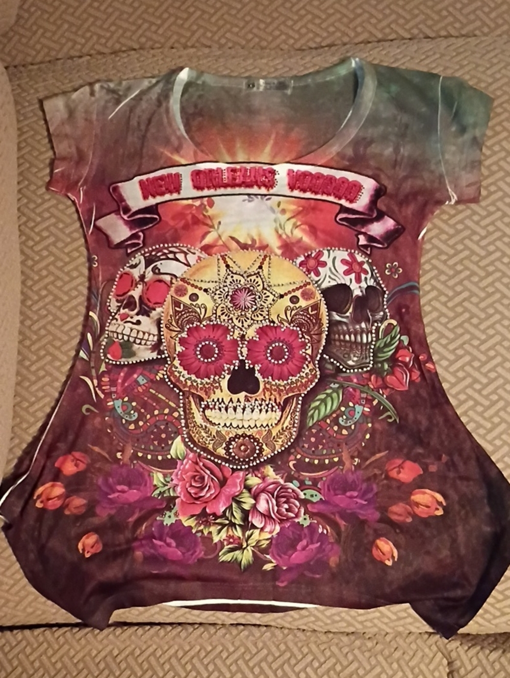 Maxi & Co. Multicolor Sugar Skull Graphic Tee